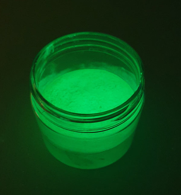 Glow in the Dark Pigment- Green Powder with Green Glow - Sud Off! Creative Supplies