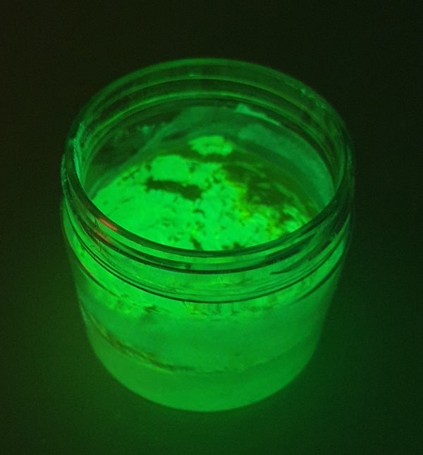 Glow in the Dark Pigment- Yellow Powder with Green Glow - Sud Off! Creative Supplies